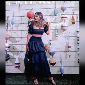 SET WeWoreWhat Coco top + Paloma Skirt Black Small